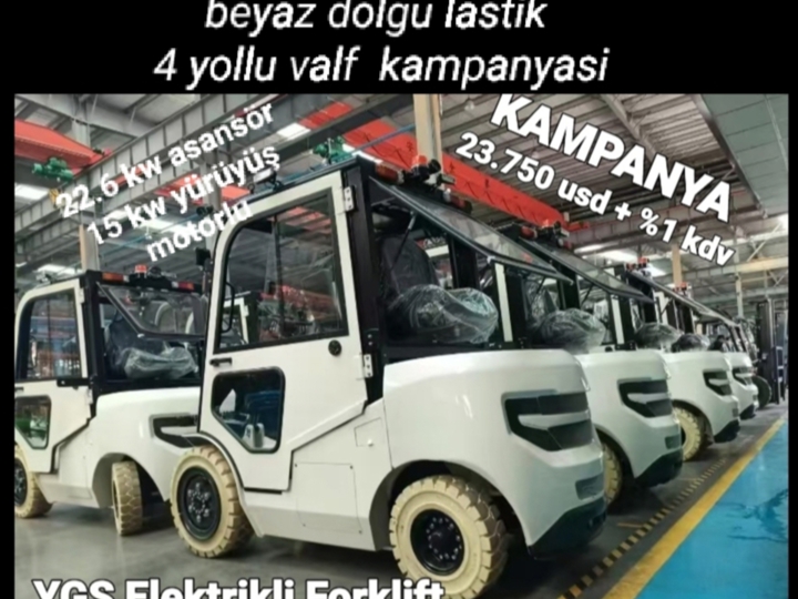  satılık beyaz elektrikli forklift YGS en uygun forklift YGS