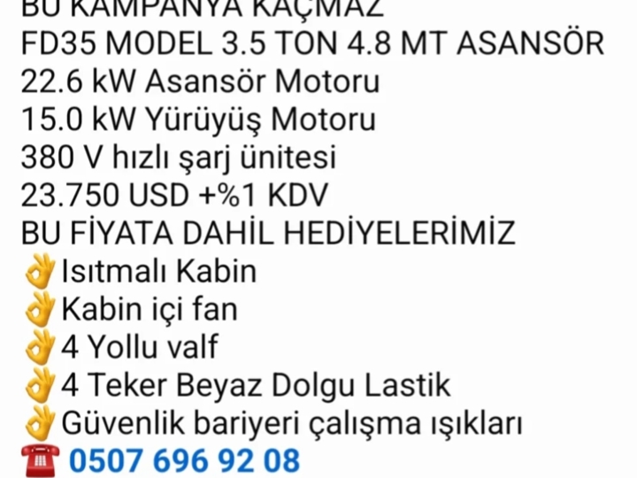  satılık beyaz elektrikli forklift YGS en uygun forklift YGS