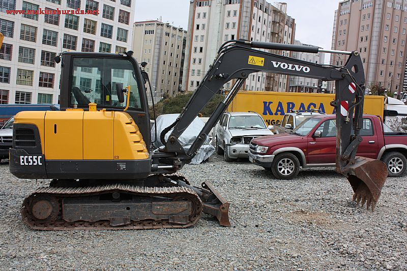 2012 model volvo ec 55 c 5 800 kg paletli ekskavator
