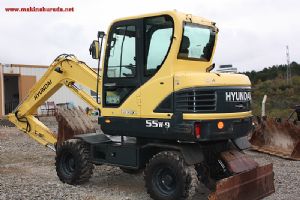 2011 model 5.500 kg HYUNDAI ROBEX 55W-9 LASTİKLİ EKSKAVATÖR