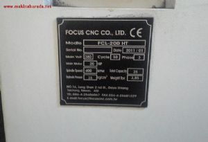 Satılık 2. El Focus FCL-200 HT CNC Torna Tezgahı