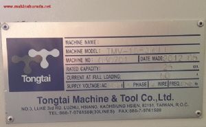Satılık 2. El Topper Tongtai TMV-1050A II CNC Dik İşleme Merkezi