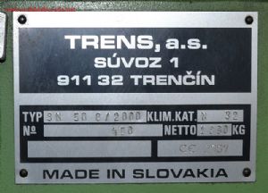 Satılık 2. El Slovak TOS Trens SN-50x2000mm Torna