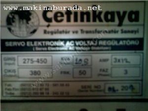 Servo Elektronik AC Voltaj 10 kVA Çetinkaya Regülatörü
