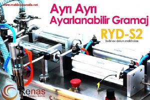 RYD-S2 1000 Yarı Otomatik Çift Nozullu Sıvı Dolum Makinası 100-1000 ml