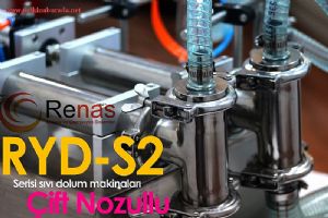 RYD-S2 1500 Yarı Otomatik Çift Nozullu  Sıvı Dolum Makinası 200-1500 ml