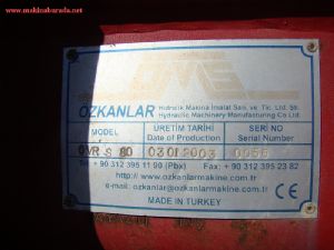 İLK SAHİBİNDEN 2003 MODEL ÖVR 80 HİDROLİK ÇAKICI