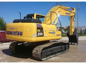  Komatsu PC 200 Paletli Ekskavatör + Kırıcı