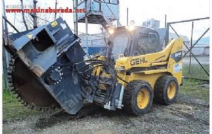 Kiralık Mini Yükleyici Bobcat-Bradco Fiber Optik Kanal Açıcı TRENCHER İLE BERABER