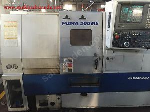  1998 Model Daewoo Puma 200m  MS C Eksenli Karşı Aynalı CNC Torna