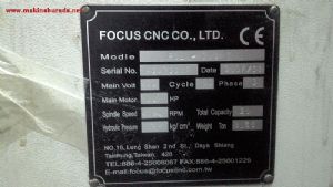 Satılık 2. El Focus FCL-200HT CNC Torna Tezgahı