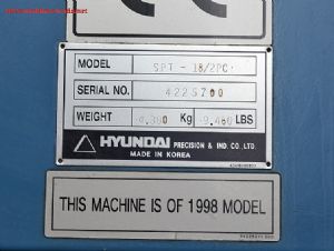 Satılık 2. El Hyundai SPT-V18S Çift Tabla CNC Dik İşleme Merkezi