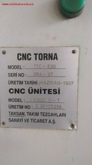  8 ’’TAKSAN TTC -630 1997 MODEL CNC TORNA 