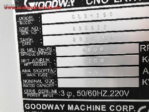 Sıfır Ayarında Goodway 6 GLS 150 CNC Torna 