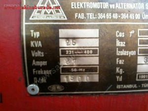 25 kVA toyota motorlu satılık jenerator