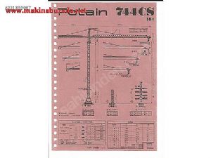  10 TONLUK POTAİN 744 KULE VİNÇ