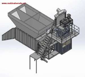 Satılık 60m3 kompakt beton santrali